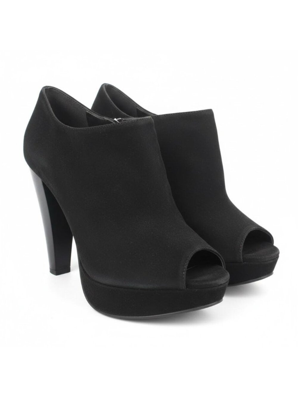 Cathy Jean 6460 Black Leather Boots - Made in Brazil Boho Heeled shootie 90s